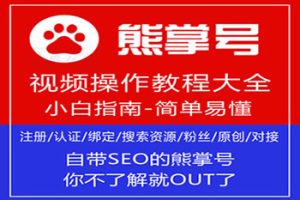 零基础入门学习熊掌号、百度SEO实战操作