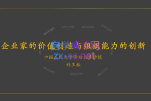 企业家的价值创造和组织能力的创新