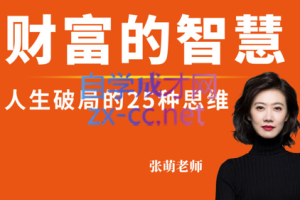 张萌老师·财富的智慧第四期（2022.11.11-11.13），价值3980元