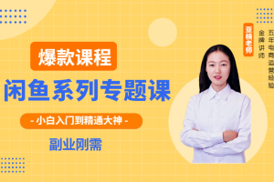 亚楠老师·小白入门盗精通大神闲鱼系列课，价值11999元