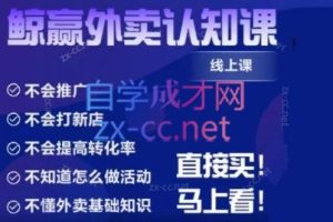 鲸赢外卖认知颠覆课