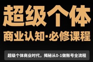 胡冰老师·超级个体商业认知觉醒视频课