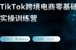 黑马Marx·TikTok跨境电商零基础实操训练营