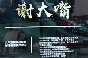 谢大嘴·2025年进阶金牌主播课