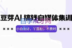 豆芽·AI搞钱自媒体训练营（更新6月）