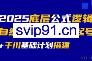 大明老师·底层公式逻辑自然流+千川搭建