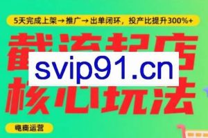 淘宝截流快速起店玩法，掌握暴力快速起店的流程