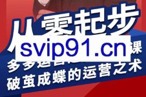 海神·拼多多运营进阶系统课（更新8月）