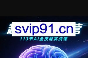 超级AI视频：绘画、带货、职场全场景113节通关课