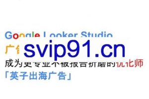 英子出海广告·Google Looker Studio从新手到高手