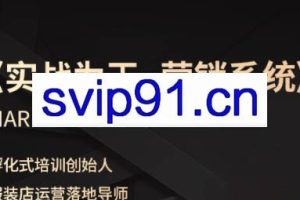 老杨·服装老板必修课《实战为王-营销系统》实现业绩被动式增长