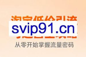 淘宝低价引流与运营全攻略（更新9月）
