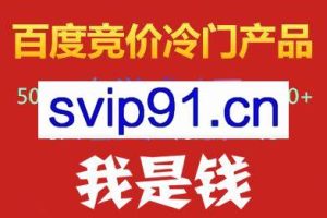 我是钱百度竞价冷门产品项目(更新9月)