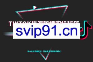 TikTok跨境电商0-1搭建运营(更新10月)