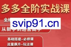 大炮·拼多多全阶实战课程(更新10月)