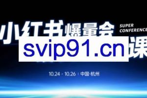 戴小胖·小红书爆量会线下课（杭州10月24-26号）