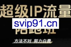 阿昱老师·超级IP流量陪跑班